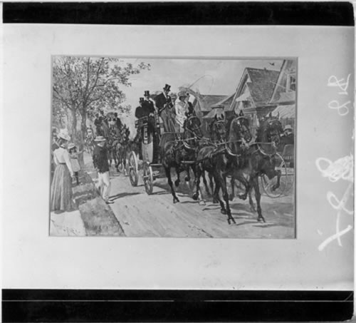 Coaching - Chicago, Ill. [Parade of coaches & horses]