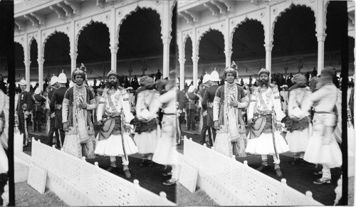 Their Highness, the Maharajas of Rewah, Dottia and Bendi, Durbar, Delhi, India