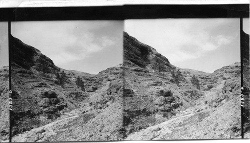 The Valley of Fire, Palestine. Lower part of Valley of the Kedron. near Jerusalem