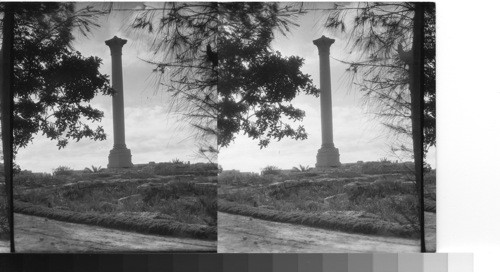 Pompeii's Pillar against the morning sky, Alexandria, Egypt