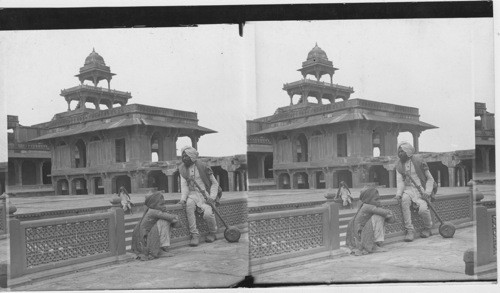 N.E. toward Diwan-i-Khas from he Baths at Fatihpur Sikri (near Agra) India