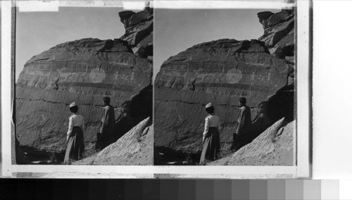 Indian Pictographs, Undeciphered writing of Antiquity, Near Adamana, Arizona