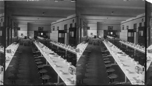 Roomy Lunch dinning room, Chicago. School children