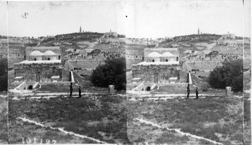 The Sealed Golden Gate and mt. of Olives, from the temple inclosure, Jerusalem, Palestine