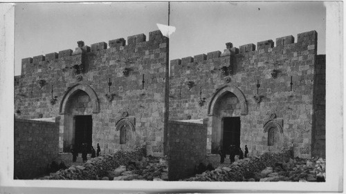 Gate of Zion near the Tomb of David. Palestine Jerusalem