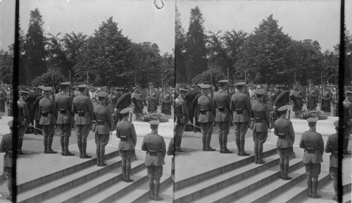 Lindbergh Placing Wreath on Tomb of Unknown Soldier. Arlington, VA