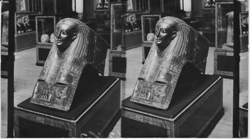 Cairo, Egypt - very rich golden mask of a mummy, Gizeh Museum, Cairo