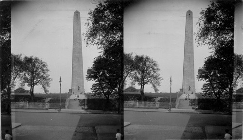 Bunker Hill Monument, Front view from [Charlestown] High St. and Monument Square. N.E. Boston, Mass