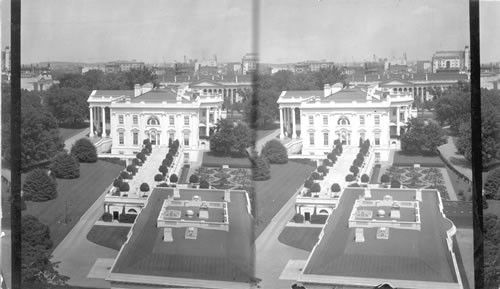 The White House Executive Offices and Treasury East from the Navy Dept