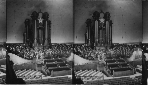 The Great Organ and Choir, Interior of Tabernacle, Salt Lake City, Utah