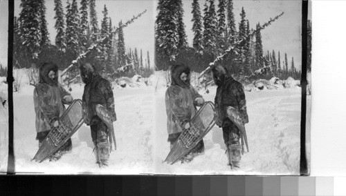 Trading snow shoes, Alaska