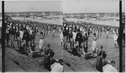 Along the shore of the Hooghly River. Calcutta. India