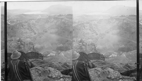 Overlooking Old Spanish Pits (Silver Mine). Cerro de Pasco. Peru