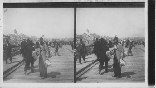 Galata, the foreign part of Constantinople from the Outer Bridge. Turkey