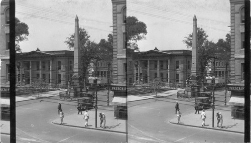 Confederate Monument of Portsmouth, VA. Municipal Bldg. at left