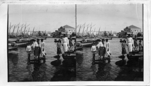 Harbor Scene in the ancient city of Tyre, Syria