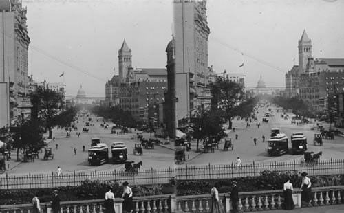 Street in Washington, D.C., Penn'a [Pennsylvania] Ave., Washington, D.C