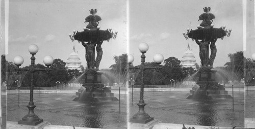 Bartholdi Fountain & The Capitol, Washington, D.C