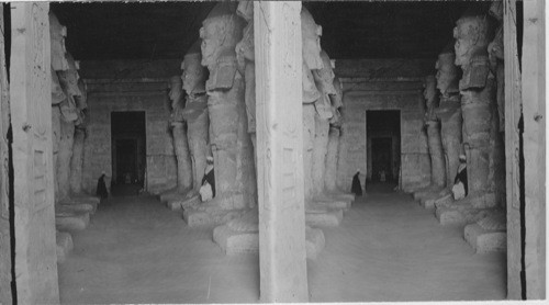 Vestibul of rock Cut Temple at Abu-Simble. Egypt