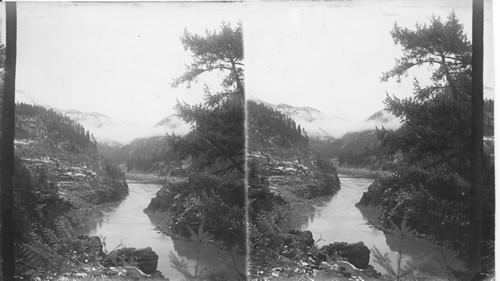 Caribou Suspension Bridge, C.P.R.R. Spuzzum. B.C. Can