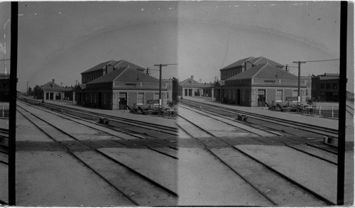 Railway station at Livingston, Montana