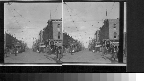 Street Scene Calgary Decorated for Stampede Eighth Street, Calgary