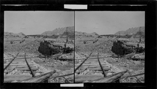 Uvalde Rock-Asphalt Mine, near Uvalde, Texas. Oil deposits - solid by other chemicals - soft far [?] - comes out every so often - gives the frustration to engineers. #39