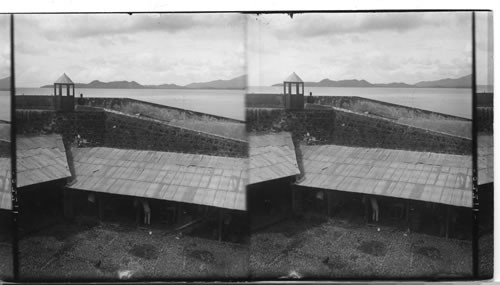 A corner in the prison yard - south to the islands in the bay, Panama