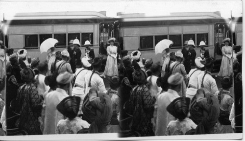 Prince of Wales. India. Arrival of Royal Train, Indore