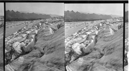 Crevasses in a Glacier, Selkirks, B.C. Canada