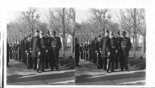 Admiral Dewey and officers of the Navy in line for the New Year reception. Washington, D.C