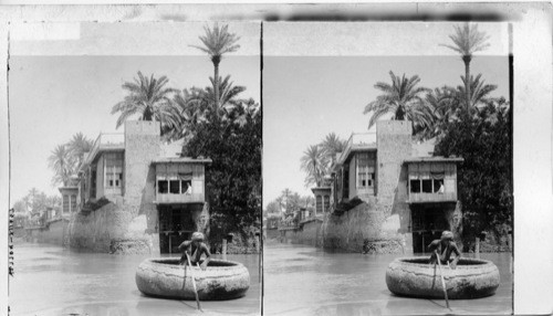 Picturesque Homes of Wealthy Jews, along the Tigris in North Bagdad, Mesopotamia