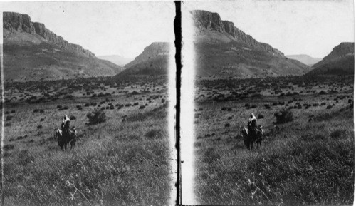 S.W. through Valley of the Pilgrims to Mt of Beatitudes, Gorge of Hammian, Palestine