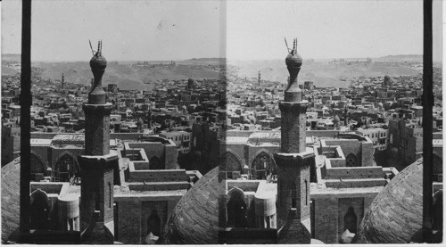 Birds eye view of Cairo Tombs of Khalifs in the Distance, Egypt