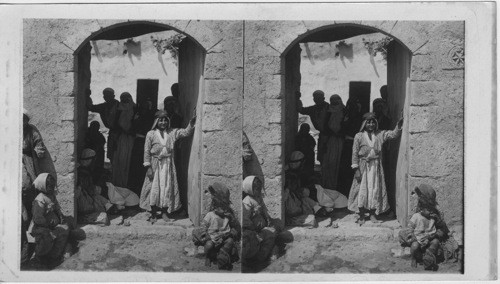 Entrance to House and Court of a Druse Home on Mt. Carmel, Palestine