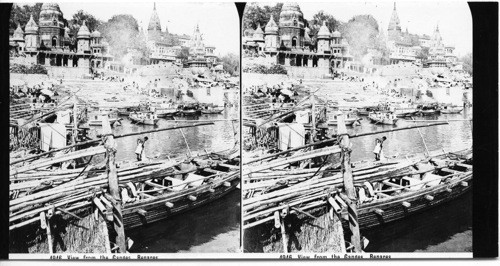 Inscribed in recto: 4946. View from the Ganges, Benares