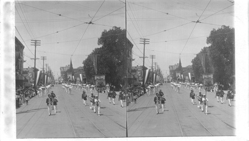 Elks from Houston in Parade, Elks Week, Dallas, Texas, 1908