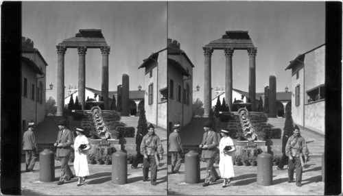 Corinthian Columns from center court, Italian Village