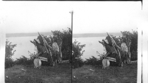 Indians with tambourine - Quebec Celebration. Canada