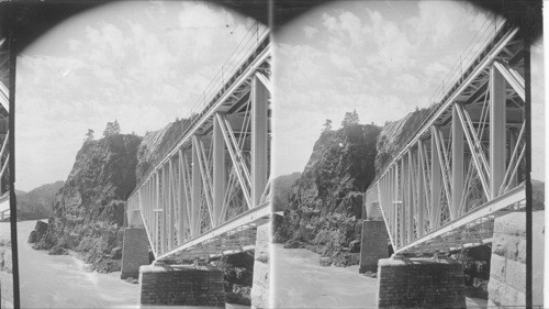 Cisco Cantilever Bridge From Below Cisco, Canada B.C. Fraser River Canyon