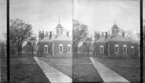 The Old Courthouse (Built in 1769) and Old Powder Horn (In Rear) Built in 1716, Williamsburg, VA