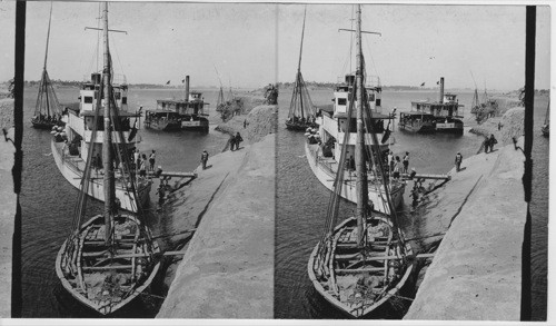 Armored Cruiser leaving Khartum for Fashoda and Blue Nile. Egypt