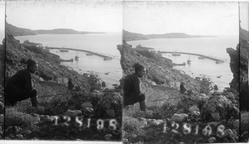 Harbor at Assos, from road beyond the hilltop town. Bibical Asia Minor