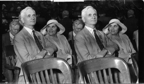 Senator Gore of Oklahoma, the Blind Senator and His Wife. Democratic Convention, Chicago Stadium - 1932