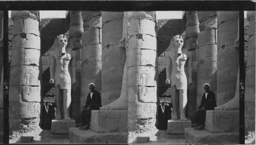 Colossus Statue of Ramses II among the Columns of the Temple of Luxor, Egypt