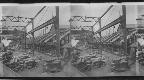 Filling the ladle molten steel from the converter, Homestead, Penna