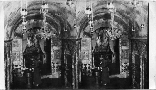 Nazareth altar and virgin spring - church of Anunciation, Palestine