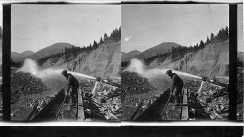 Sluice box at Otter Creek Mine Near Atlin. B.C