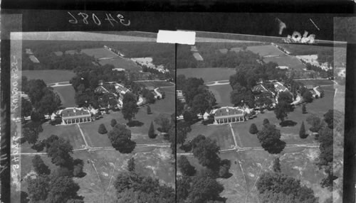 A Nation's Shrine from the Air - Home of Washington, Founder of the Republic, Mt. Vernon, VA