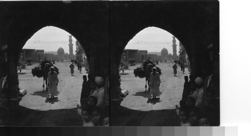 To tombs of the Mamlukes from Shari el Zarayib Arch. Cairo, Egypt